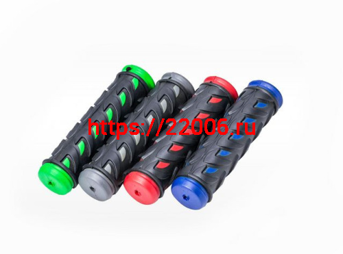 Ручка руля черная, с цветной окантовкой 120 мм (пара), мягкие, новый завод модель 2016 г. 3172661-34 Ручка руля черная, с цветной окантовкой 120 мм (пара), мягкие, новый завод модель 2016 г. 3172661-34