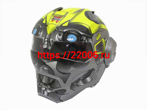 Мотошлем закрытый MASEI 610 Bumblebee желтый (L)