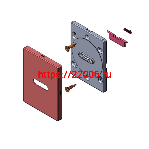 Накладка Fuaro (Фуаро) на сувальдный замок ESC.S-auto.RL/K.486 BL (ESC 486-S-auto RL) черный (1шт.) фото 2