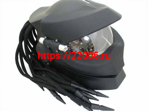 Мотошлем хищник черный матовый (XL) Мотошлем хищник черный матовый (XL)