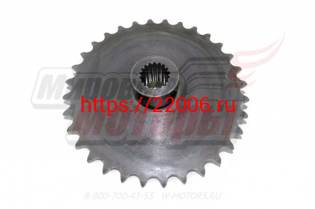 Звезда ведомая 32z мотобуксировщика (шлицы, шаг 15,875) Звезда ведомая 32z мотобуксировщика (шлицы, шаг 15,875)