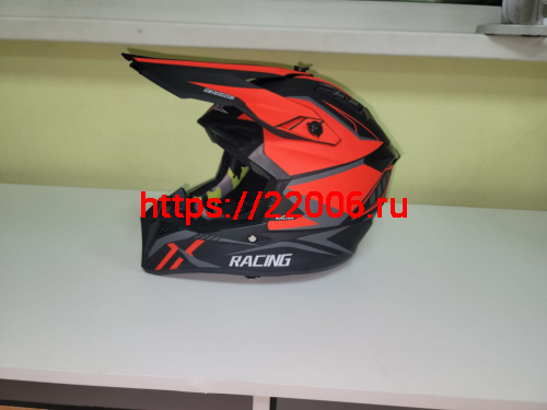 Мотошлем FGN-127 Кросс бело-красный (L)