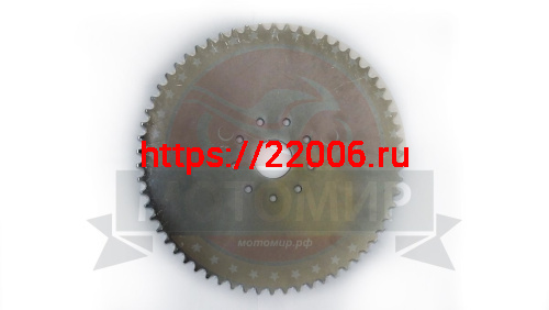 Звезда 60 зуб. (415) цепи, задняя  "Газуля" F50/72/80 голая (9 отверстий)