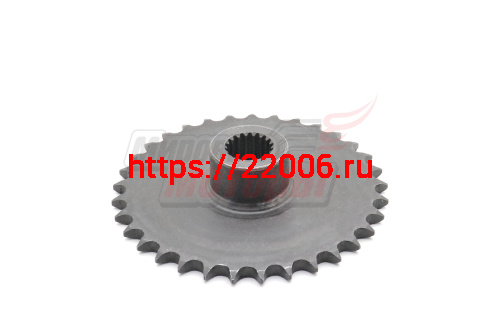 Звезда ведомая 33z мотобуксировщика (шлицы, шаг 12,7) Звезда ведомая 33z мотобуксировщика (шлицы, шаг 12,7)