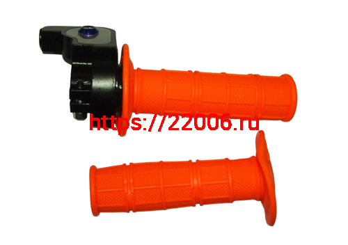 Ручка руля правая (газа) TTR 50-250 в сборе (с резинкой) короткоходая с корпусом + ручка лев (38386) фото 2 Ручка руля правая (газа) TTR 50-250 в сборе (с резинкой) короткоходая с корпусом + ручка лев (38386) фото 2