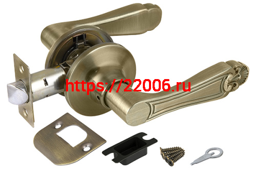 Ручка Fuaro (Фуаро) защелка DK637/BL АB-PS (637/BL АB-P) (без фик.) бронза Ручка Fuaro (Фуаро) защелка DK637/BL АB-PS (637/BL АB-P) (без фик.) бронза