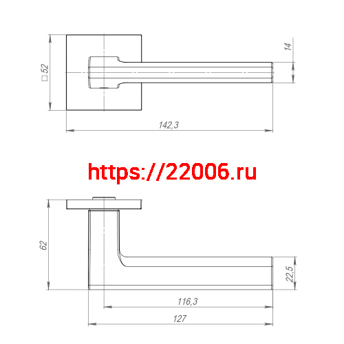 Ручка Ajax (Аякс) раздельная K.JS51.MARCO (MARCO JS) CP-8 хром фото 3