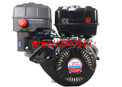 Двигатель LIFAN 13 л.с. 188FD (390) (вал d25 мм) ЭЛ.СТАРТЕР Двигатель LIFAN 13 л.с. 188FD (390) (вал d25 мм) ЭЛ.СТАРТЕР